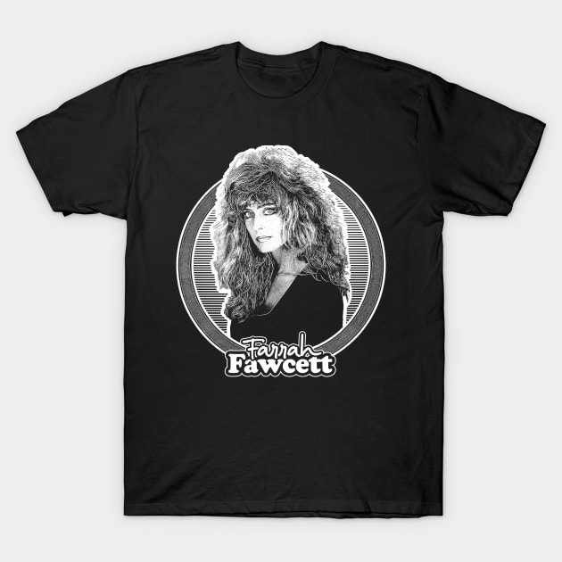 Farrah Fawcett //  Retro Fan Art Design T-Shirt by DankFutura